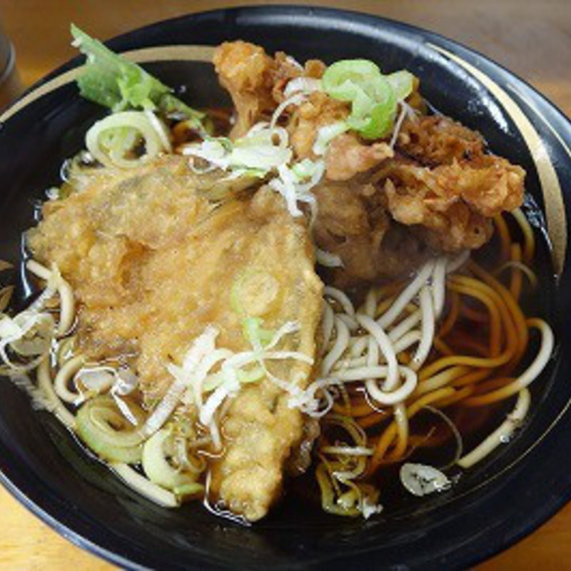 げそ天そば＆アジ天(そばのスエヒロ 八丁堀店)
