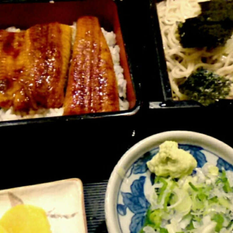 うなぎとそばのセット(そば処丸山)
