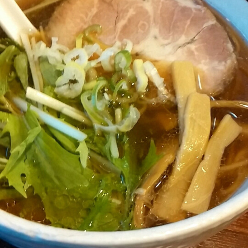 なす肉汁うどん大盛(そば処 柿屋)