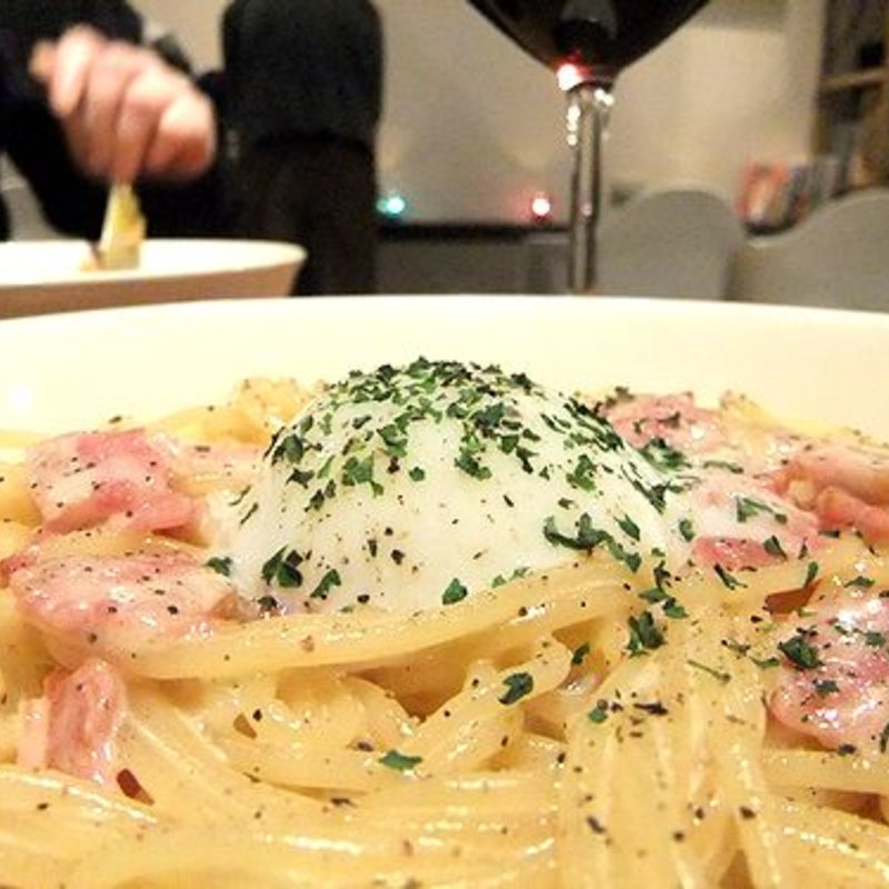 チーズたっぷり温泉卵のカルボナーラ(dai-tu)