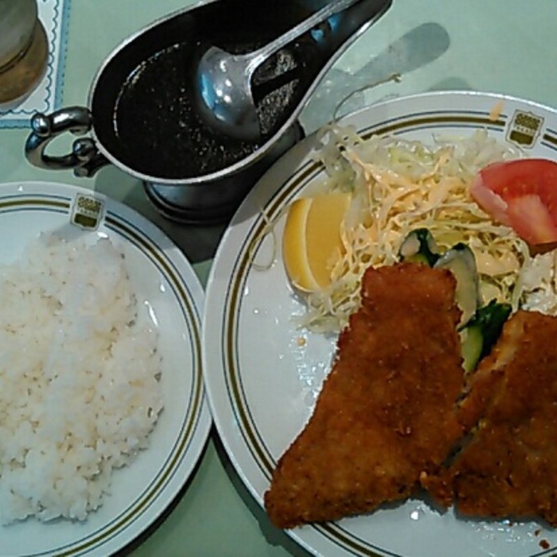 ビーフカツ＋Aセット(コーヒーサロン･タカセ 池袋別館)