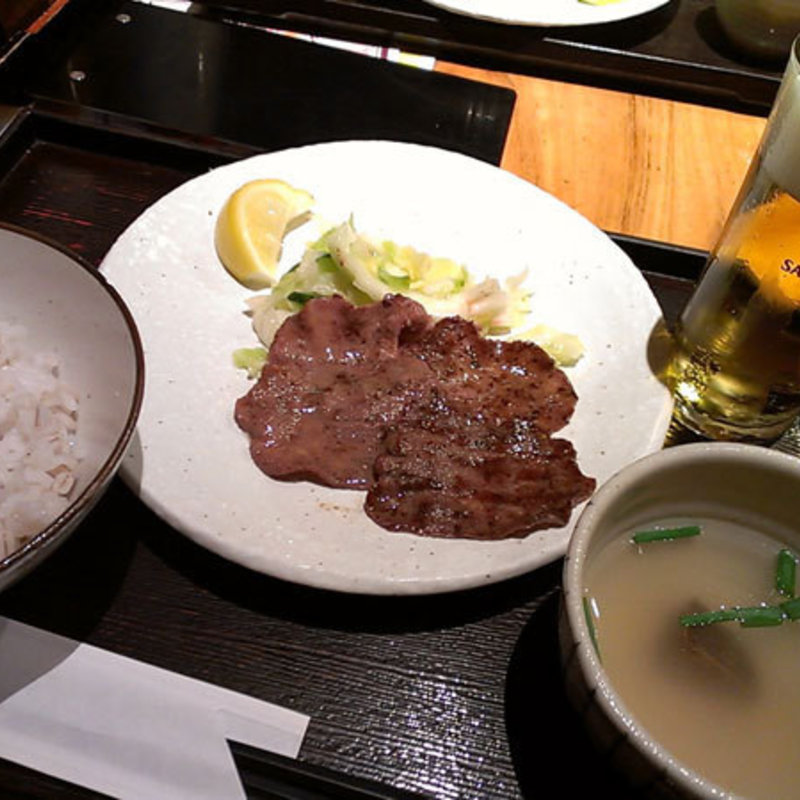 牛タン朝定食（とろろ・卵）(たんやHAKATA)