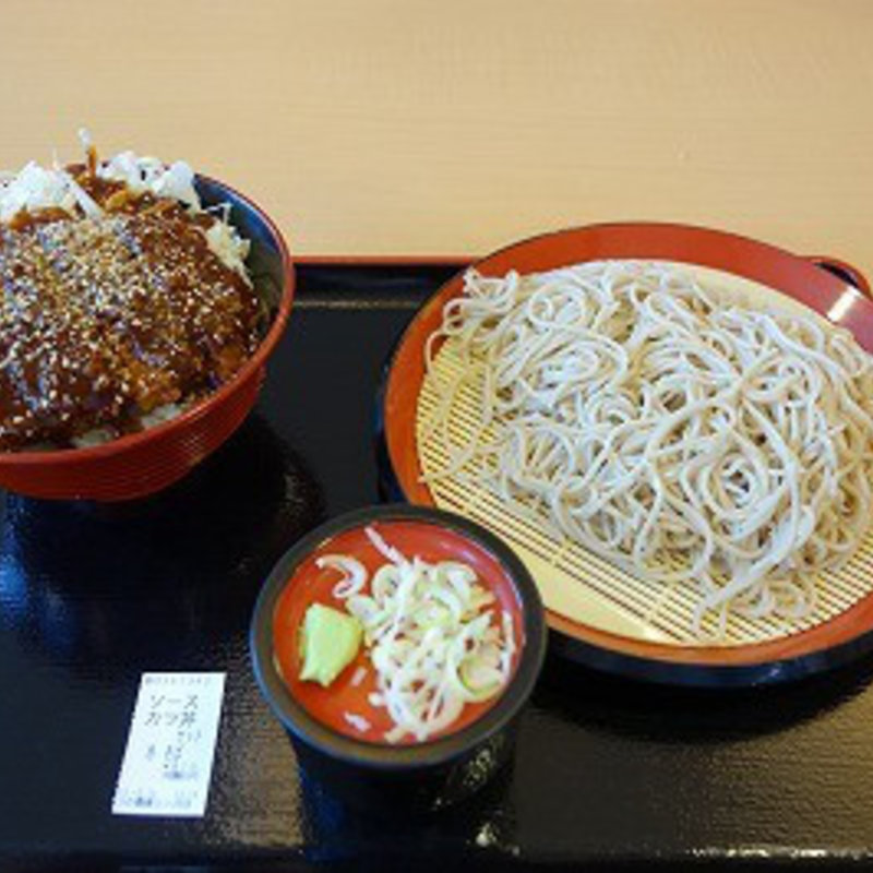 ソースかつ丼セット(もりそば)(つか蕎麦 三ツ沢店)