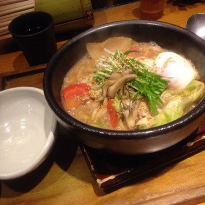 もち豚胡麻味噌のおうどん (つるとんたん　宗右衛門町店)