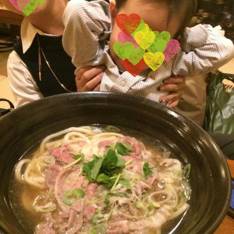 牛ロースしゃぶ肉のうどん(つるとんたん 本町楼)