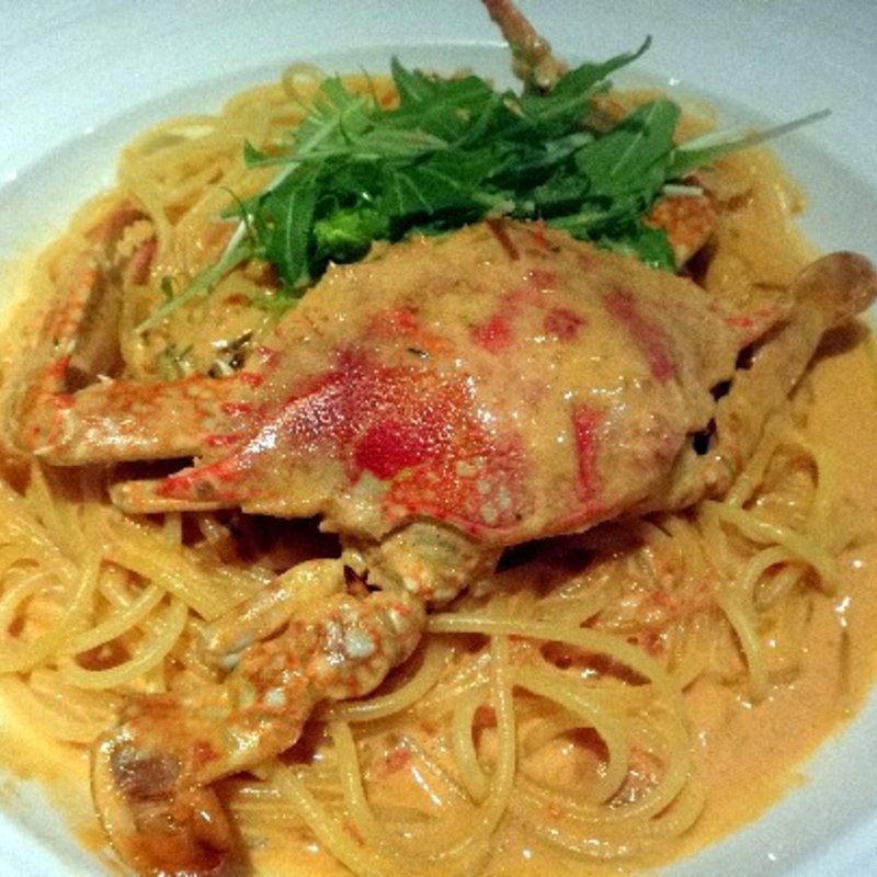 渡りガニのトマトクリームスパゲッティ(ド・マーレ湘南 川崎店 )