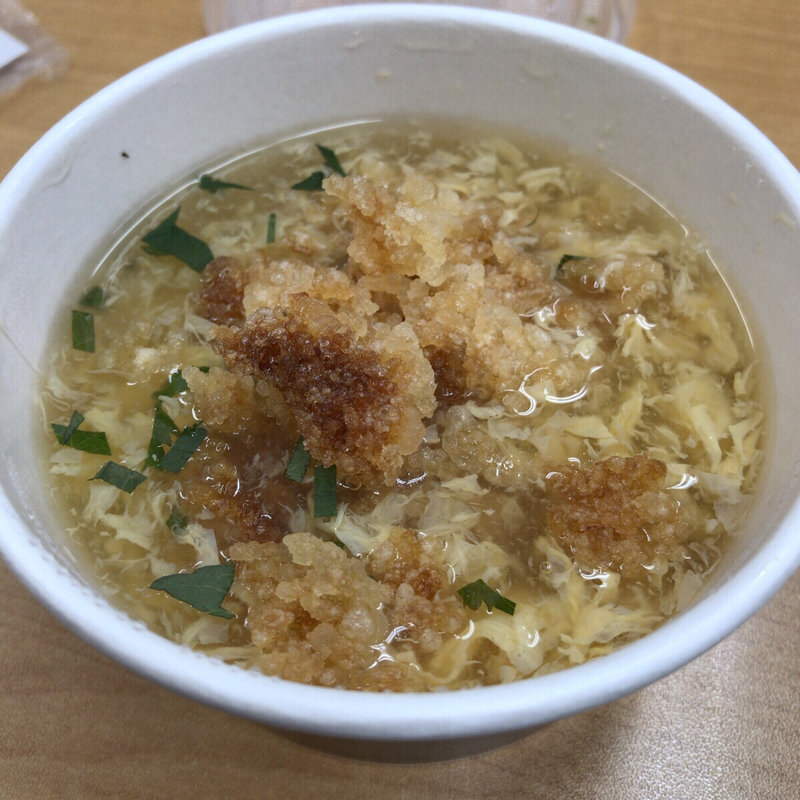 出汁香る おこげのおつゆ(刷毛じょうゆ海苔弁山登り 築地直売所)