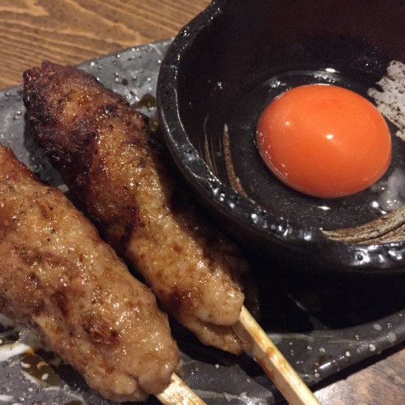 月見つくね(備長焼鳥 トサカ商會 日本橋店)