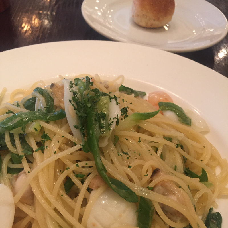 魚介とネギのペペロンチーノ(カフェ サンク （Cafe CINQ）)