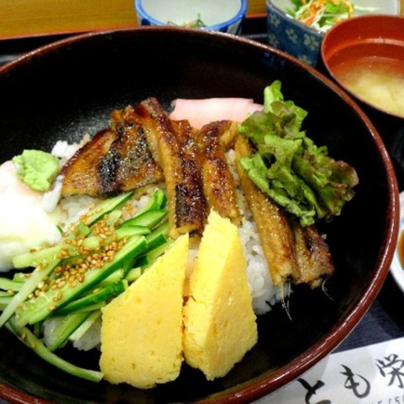 穴子の蒲焼丼定食(とも栄鮨)