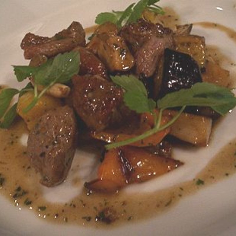 子羊と野菜のソテー　マルサラ風味(トラットリア・デル・チェーロ)