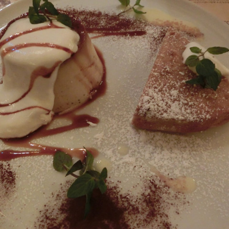 プリンと栗粉のケーキ(トラットリア・デル・パッチョコーネ)