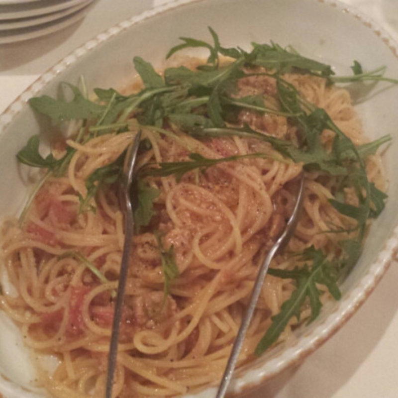 あん肝のパスタ(トラットリア・バッフォ)