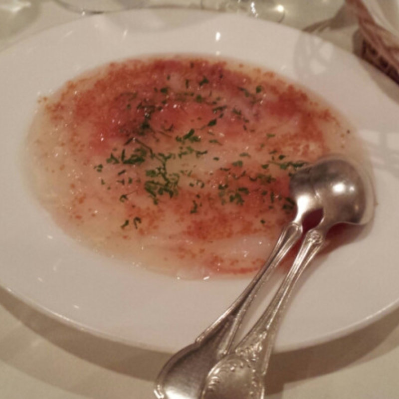 鯛のカルパッチョ(トラットリア・バッフォ)