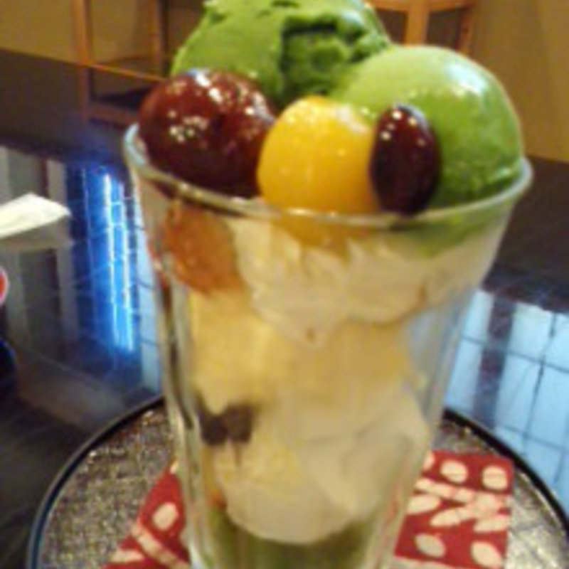 抹茶パフェ(ぎおん楽楽)