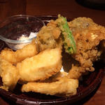 舞茸と白身魚の天ぷら