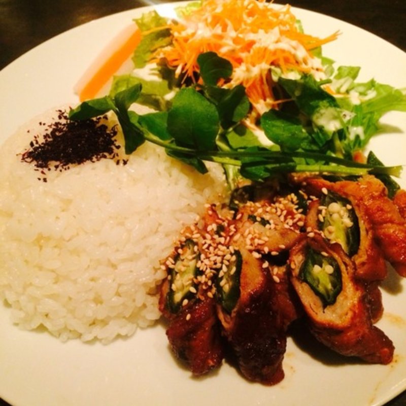 豚肉オクラ巻き(ザリガニカフェ)