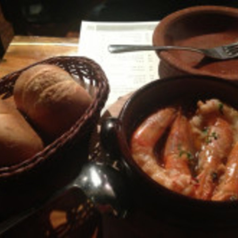 赤エビのアヒージョ(しぇりークラブ)