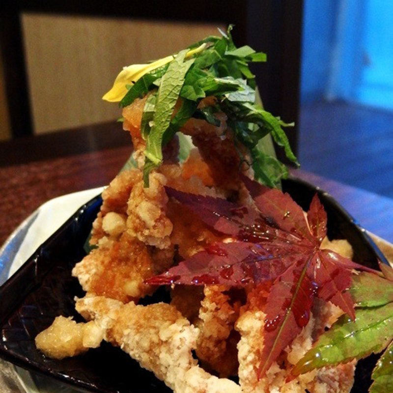 名古屋コーチンの鶏皮パリパリおろしポン酢(ジゴロ 御茶ノ水店 )