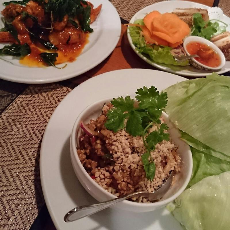 挽き肉のレタス巻き(ジャスミン タイ 六本木本店)