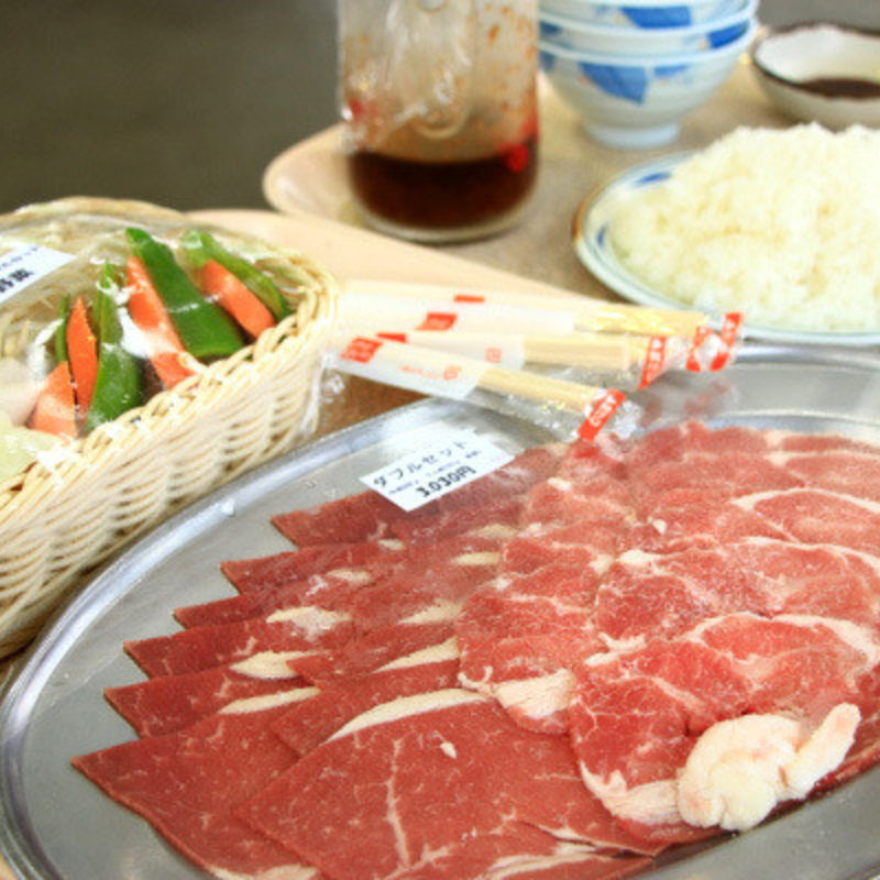 牛ラムダブルセット 2～3人前(ジンギスカンガーデンズ)