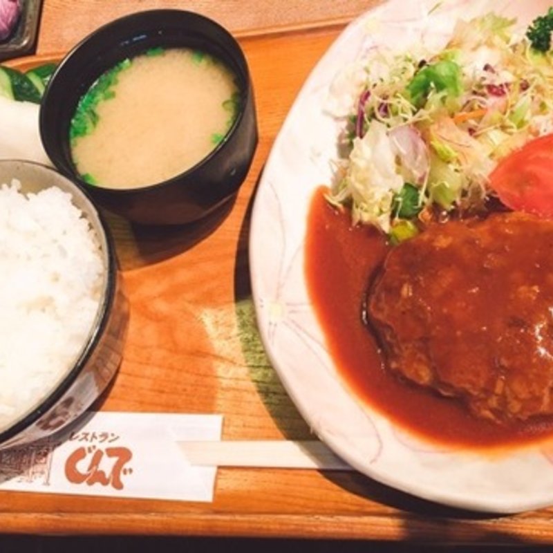 ハンバーグステーキ定食(じんで )