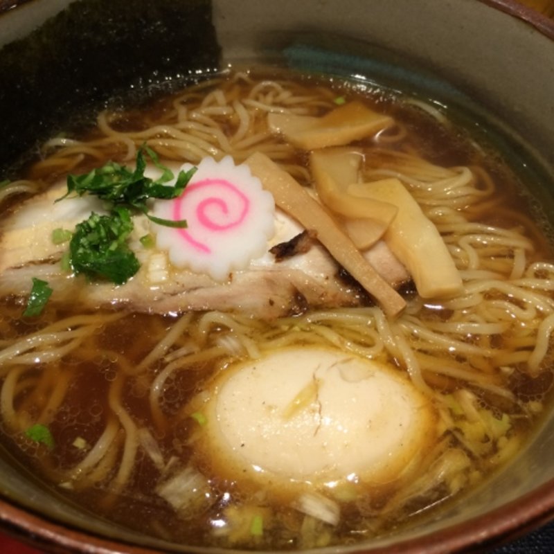 雨風熟成醤油そば味玉トッピング(ス・ス・ル )