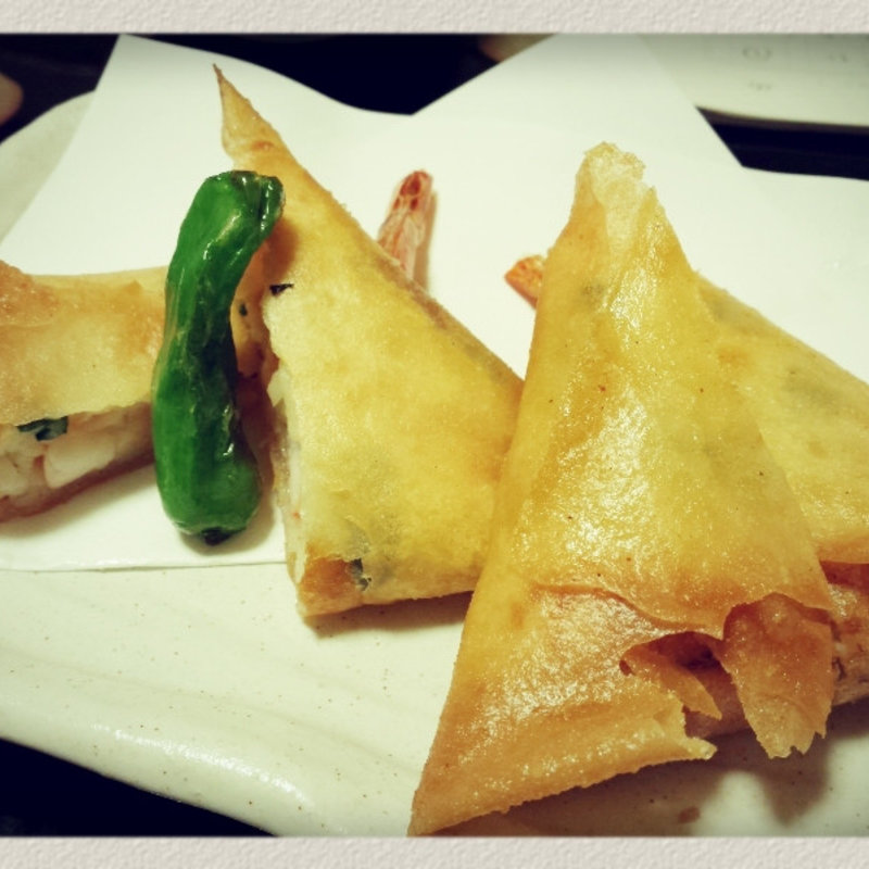 海老しんじょう春巻(すしやの魚々村)