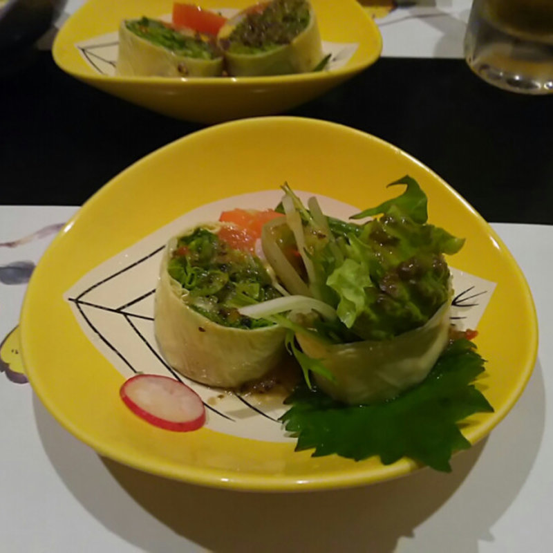 巻き巻きカルパッチョ(すし魚菜かつまさ)