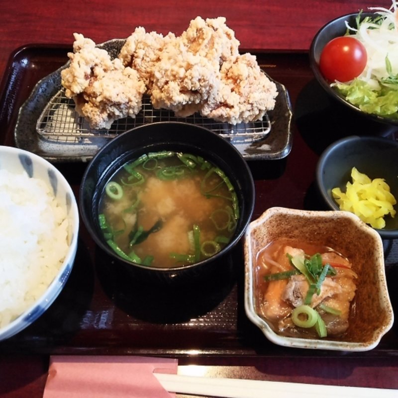 からあげ定食(すだちや　東深津店)