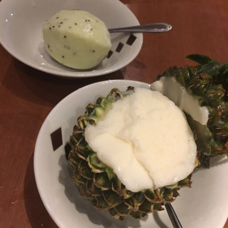 キウイシャーベットとパイナップルシャーベット(焼肉スタミナ苑豊洲駅前店（Yakiniku Sutaminaen Toyosu ）)