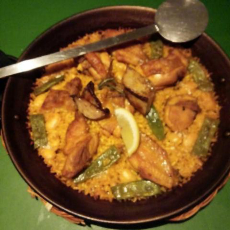 フォアグラとチキンのパエリア(スペイン料理銀座エスペロ ガス灯通り店)