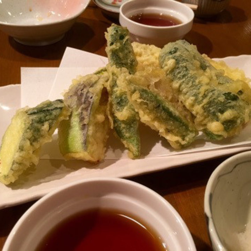 旬の野菜天ぷら(そば味処 ぼっち)