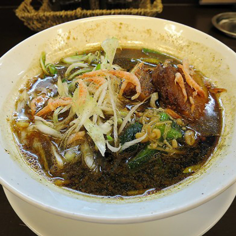 にぼし黒醤油らーめん(だしが命の塩ラーメン ぎょぎょぎょ 針中野店)