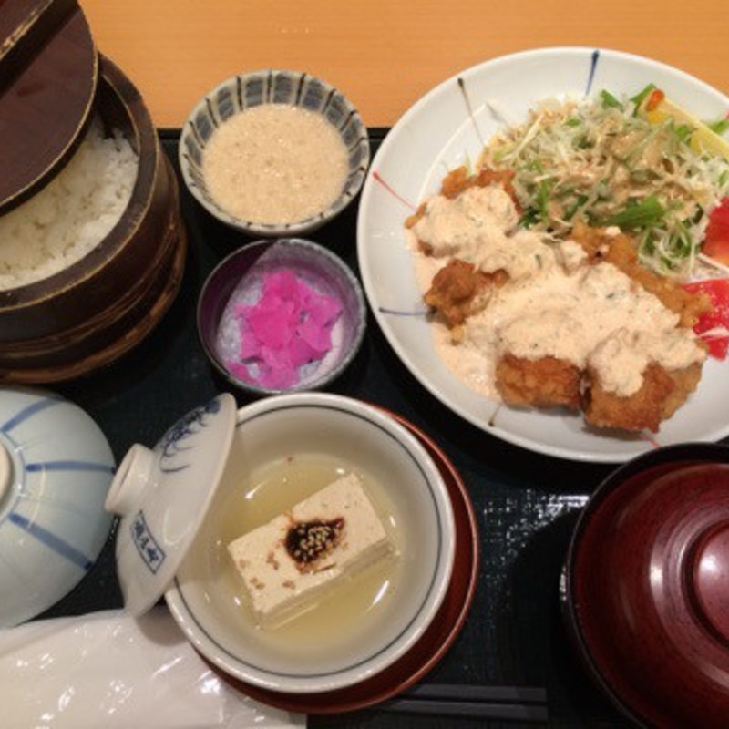 チキン南蛮定食➕とろろ(ためつ食堂)
