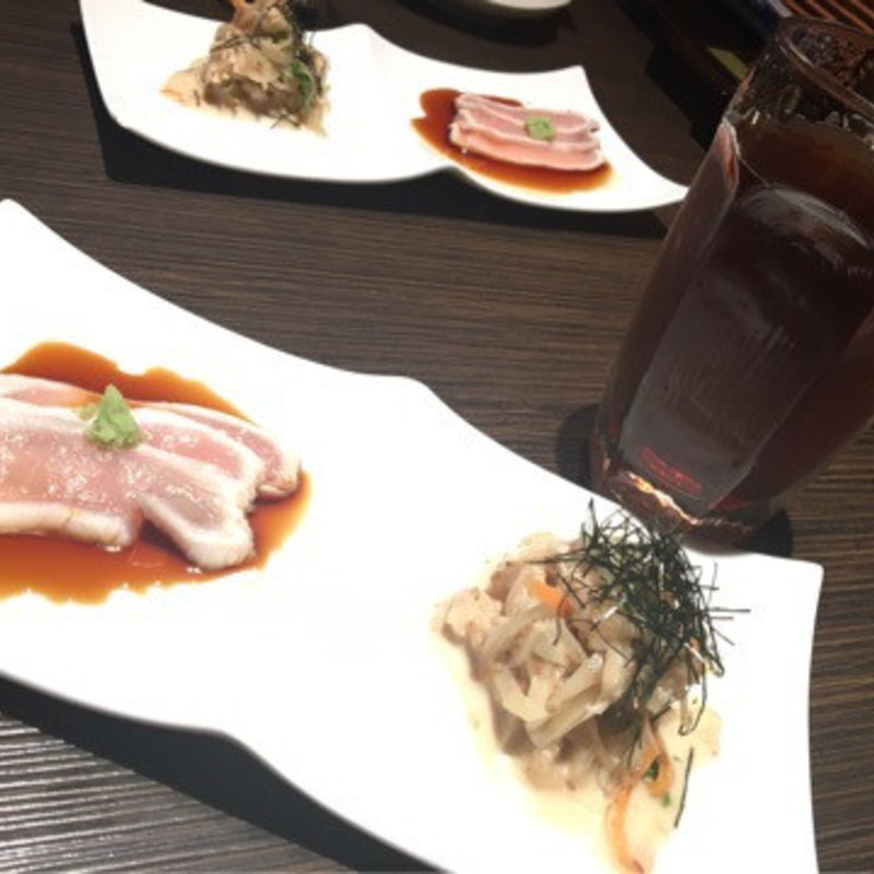 鳥刺しのお醤油(ぢどり屋　近江八幡店)