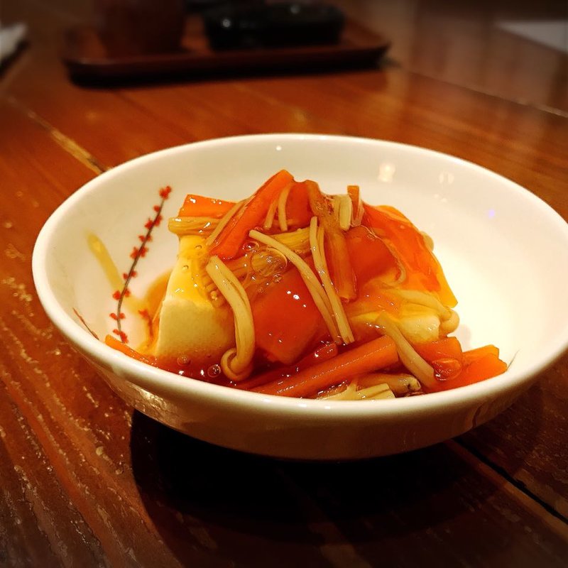 お通し(手打ち蕎麦と鴨料理 慈玄)