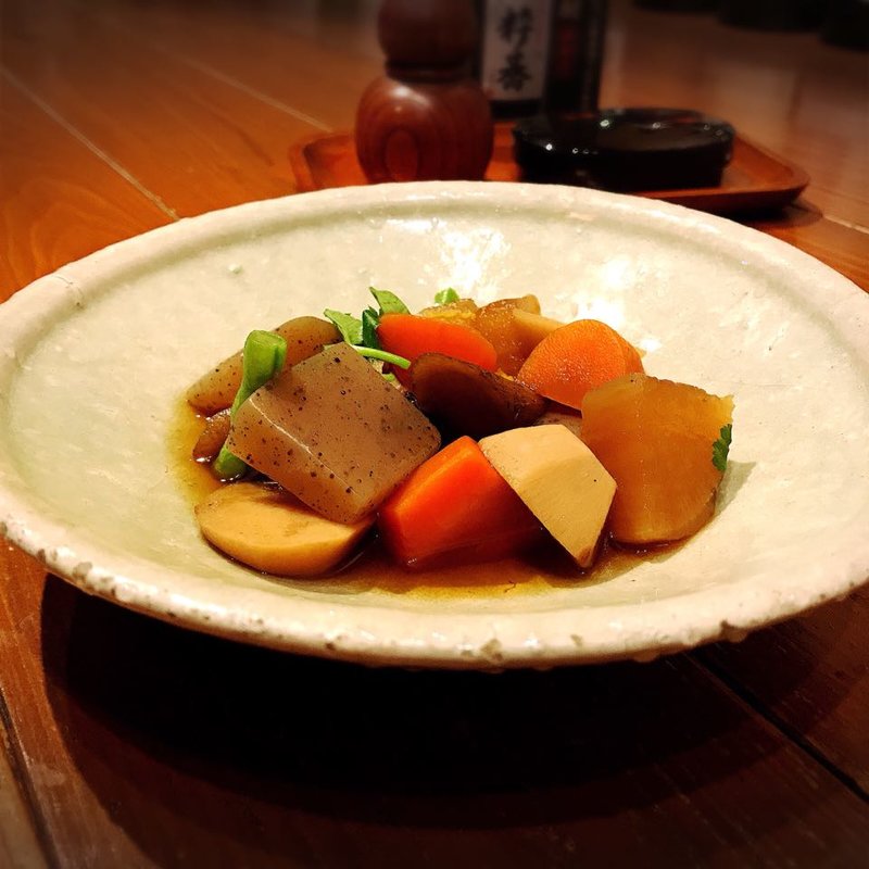 根菜の田舎煮(手打ち蕎麦と鴨料理 慈玄)