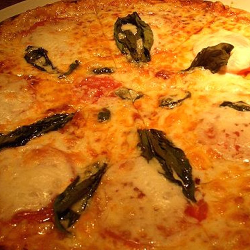 トマトとバジルとモッツアレラのピッツァ(パスタパスタ)