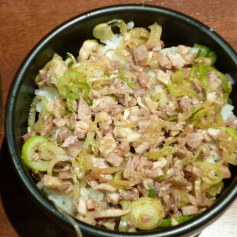 ミニネギチャーシュー丼(とんこつラーメン 暁)