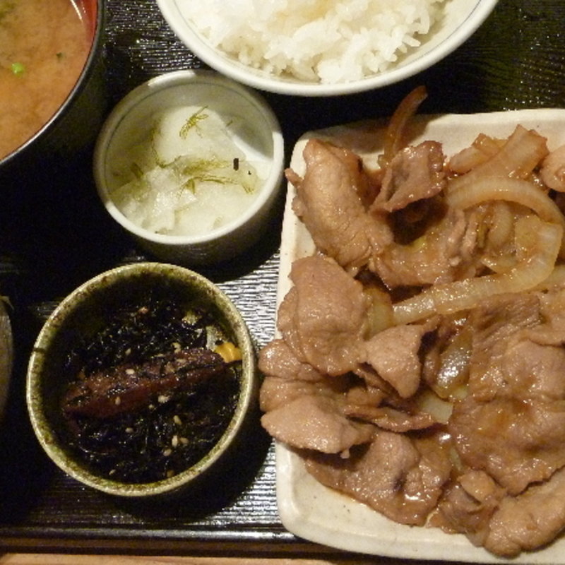 しょうが焼肉定食(恵比寿 土鍋炊ごはん なかよし 本店)