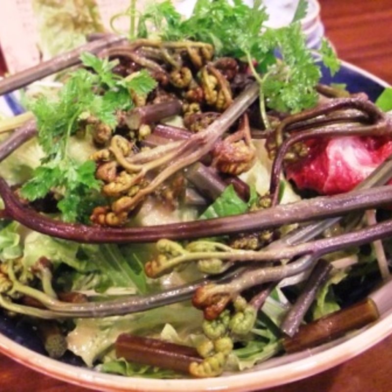 開田高原のわらびサラダ(なにわフレンチ びぎん)