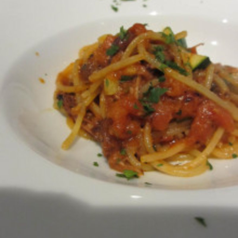 ホタルイカ、アンチョビのトマトソーススパゲッティーニ(nano・universe The Oak Floor)