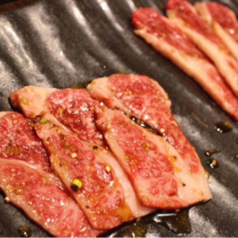 尾崎牛2種盛り前バラ、中バラ(にくがとう )