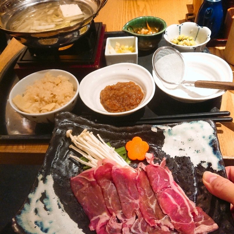 ヘルシーラム肉しゃぶしゃぶ定食(大かまど飯 寅福 丸の内iiyo店)