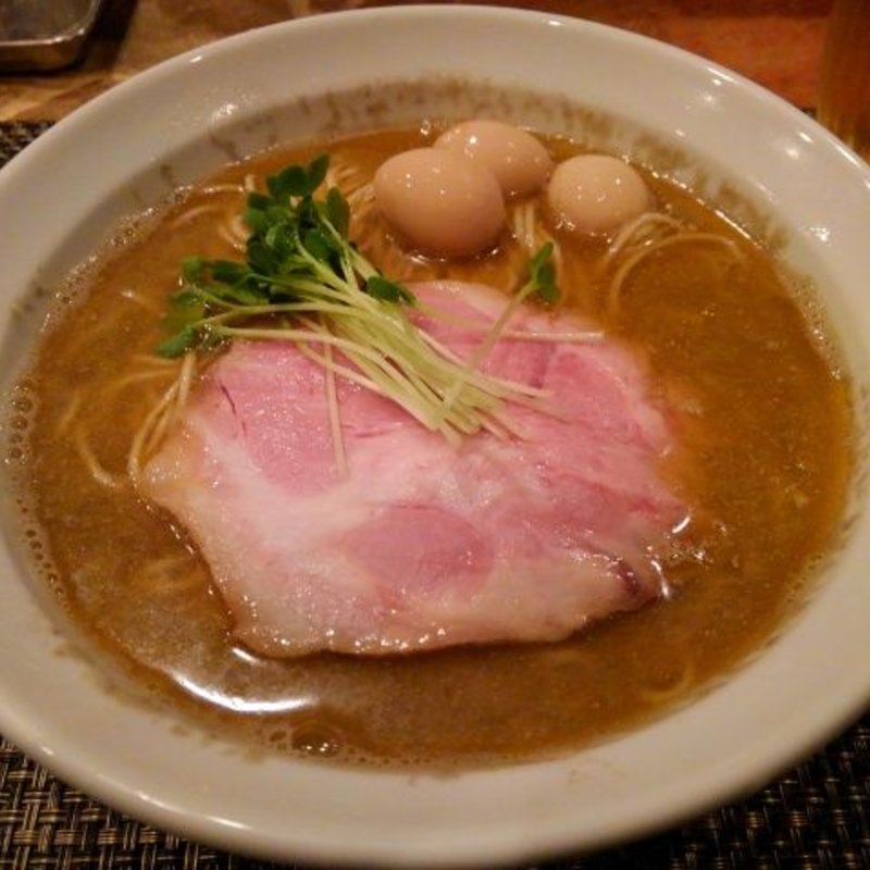 マッドクラブそば＋ウズラの味玉(ノ貫)