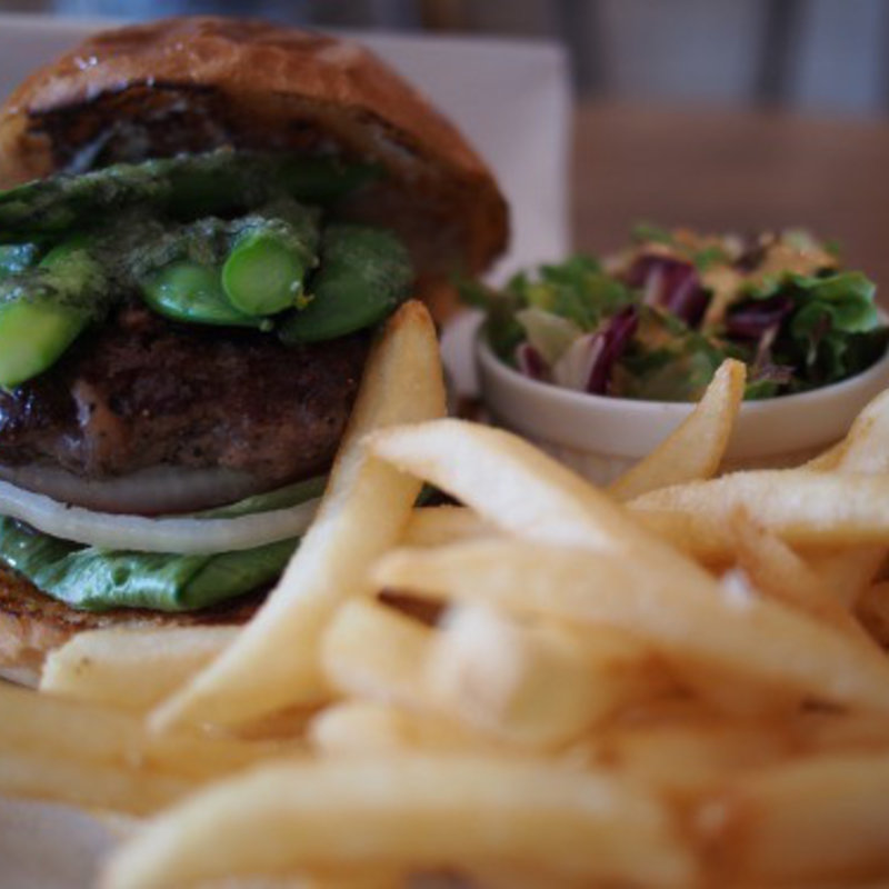 緑のおろしチーズバーガー(バーガーマニア 広尾店 )