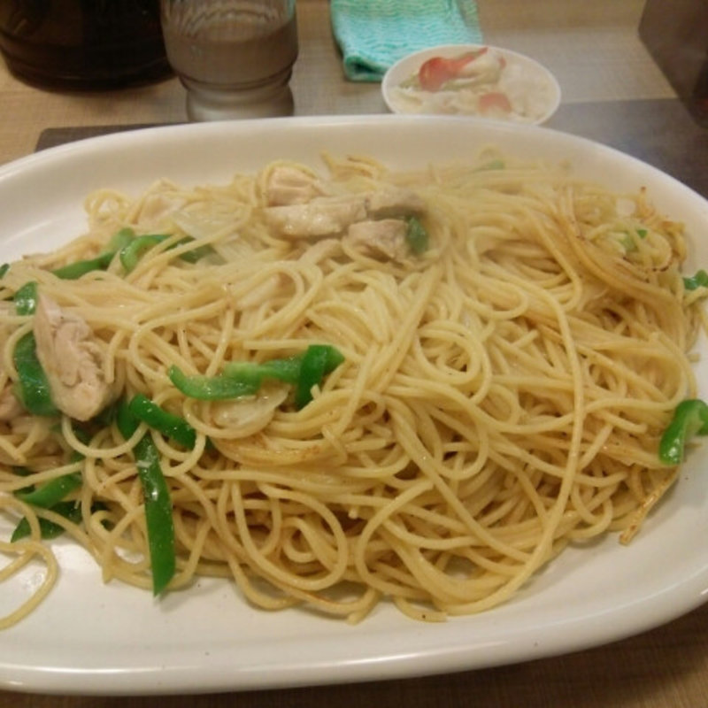 B級スパゲティ鳥塩炒め特盛(パスタ家 )