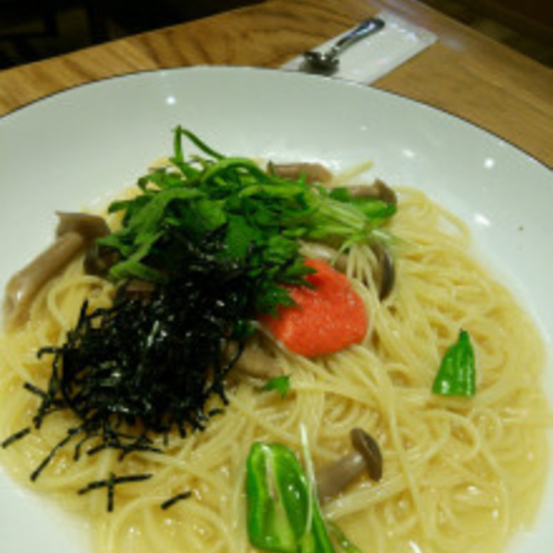 明太子と九条ねぎの和風パスタ(ハタケノパスタ イオンモール京都桂川店 )