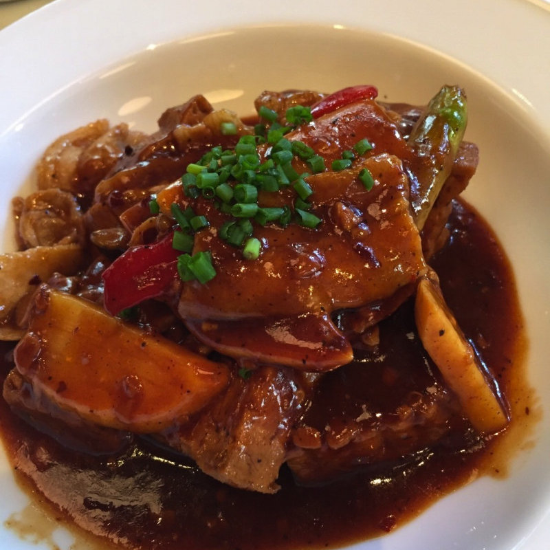 豚肉とお豆腐のオイスターソース炒め(パラダイス ダイナシティ)